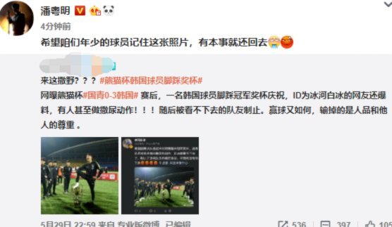 话说，疯狂踩国内球员，甚至说潘朝伟是日本第一中场这个行为…大家怎么看？